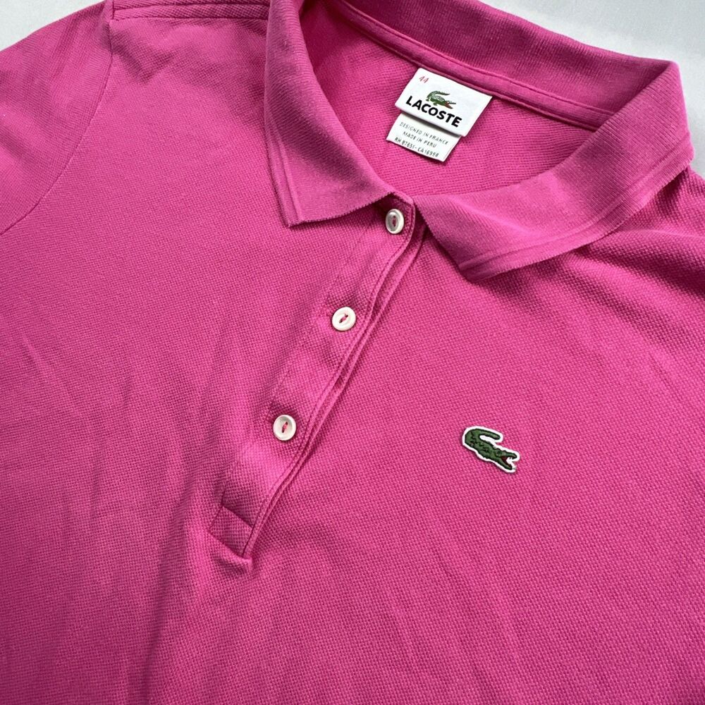 Lacoste Women’s Pink Polo Size EU 44